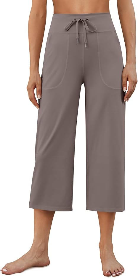 Wide Leg Capris Yoga Pants