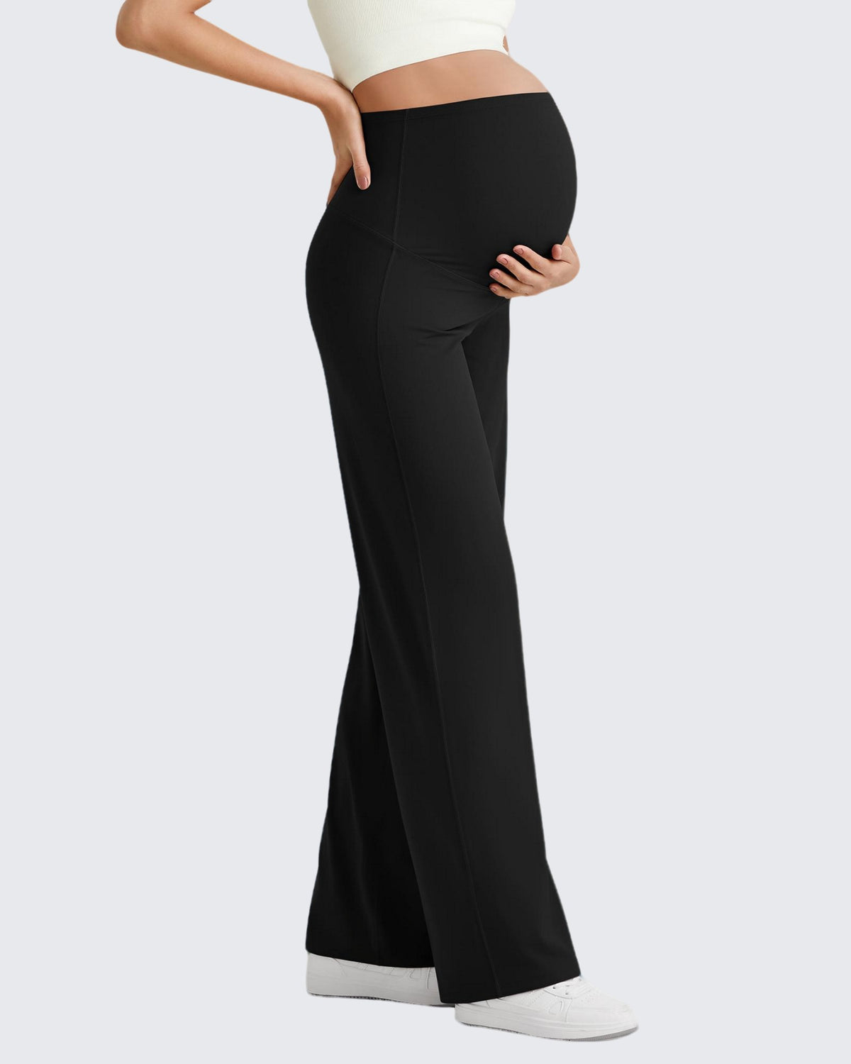 G4Free Activewear BareFeel Maternity Wide Leg Dress Pants 