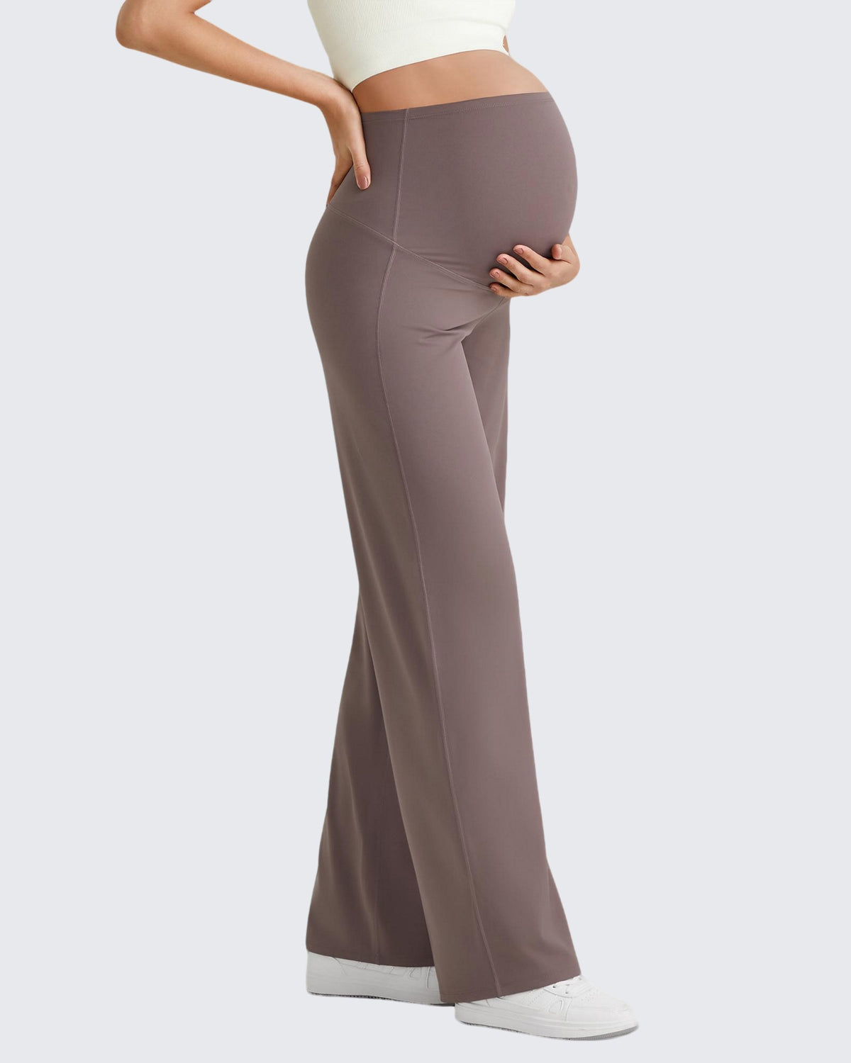 G4Free Activewear BareFeel Maternity Wide Leg Dress Pants 