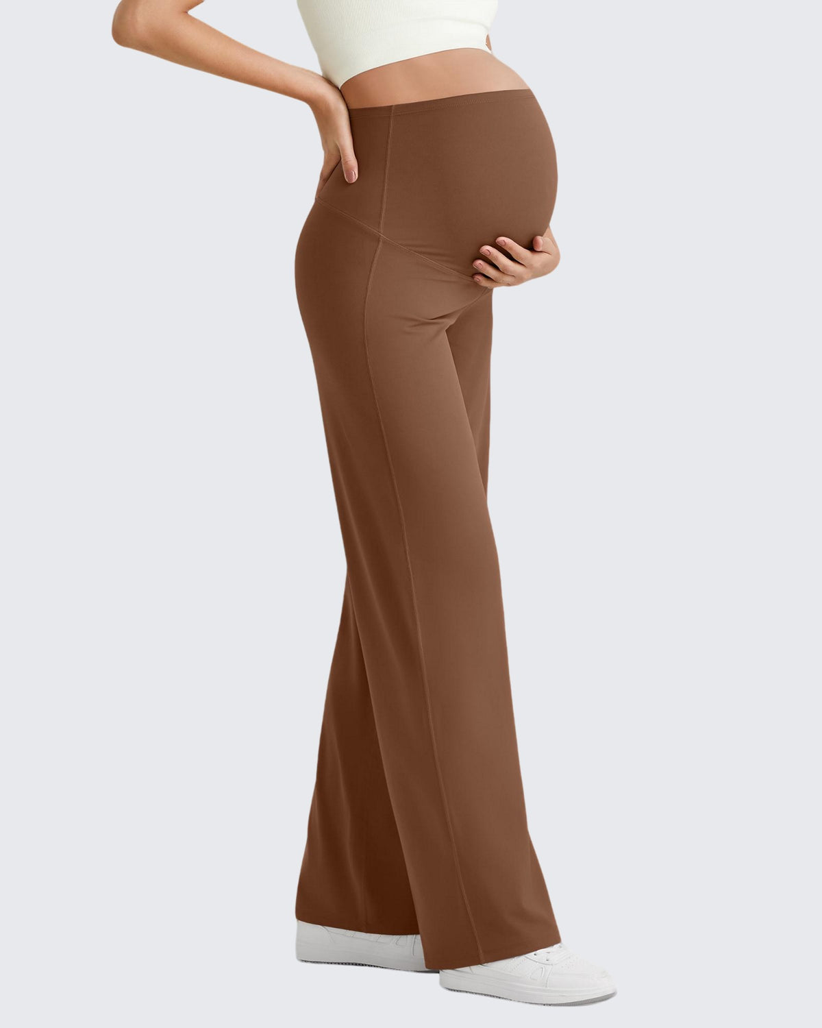 G4Free Activewear BareFeel Maternity Wide Leg Dress Pants 