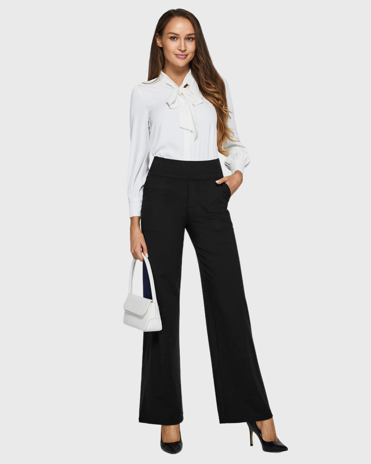 G4free Loose High-Waist Business Casual Pants 