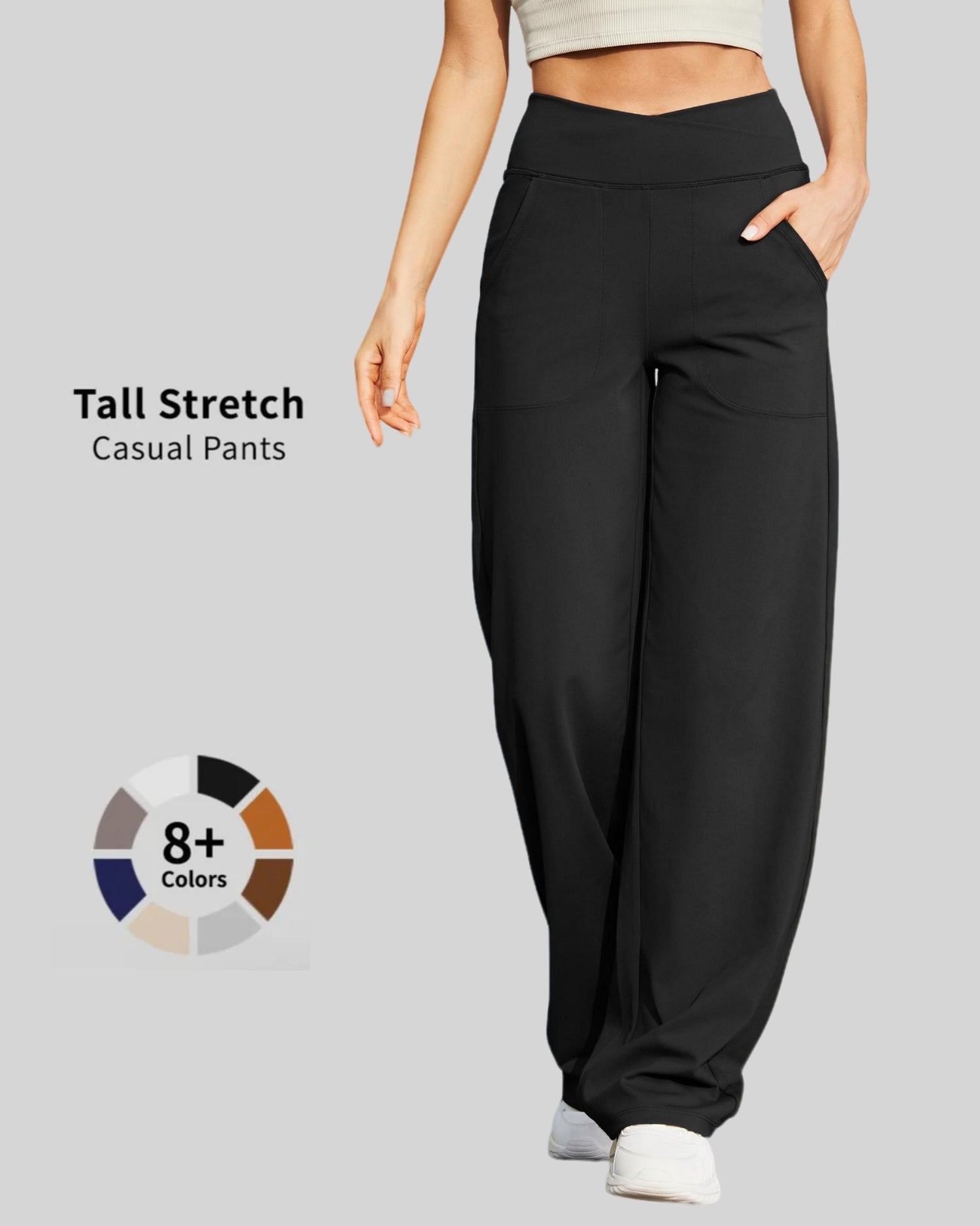 Wide Leg High-Waist Casual Pants