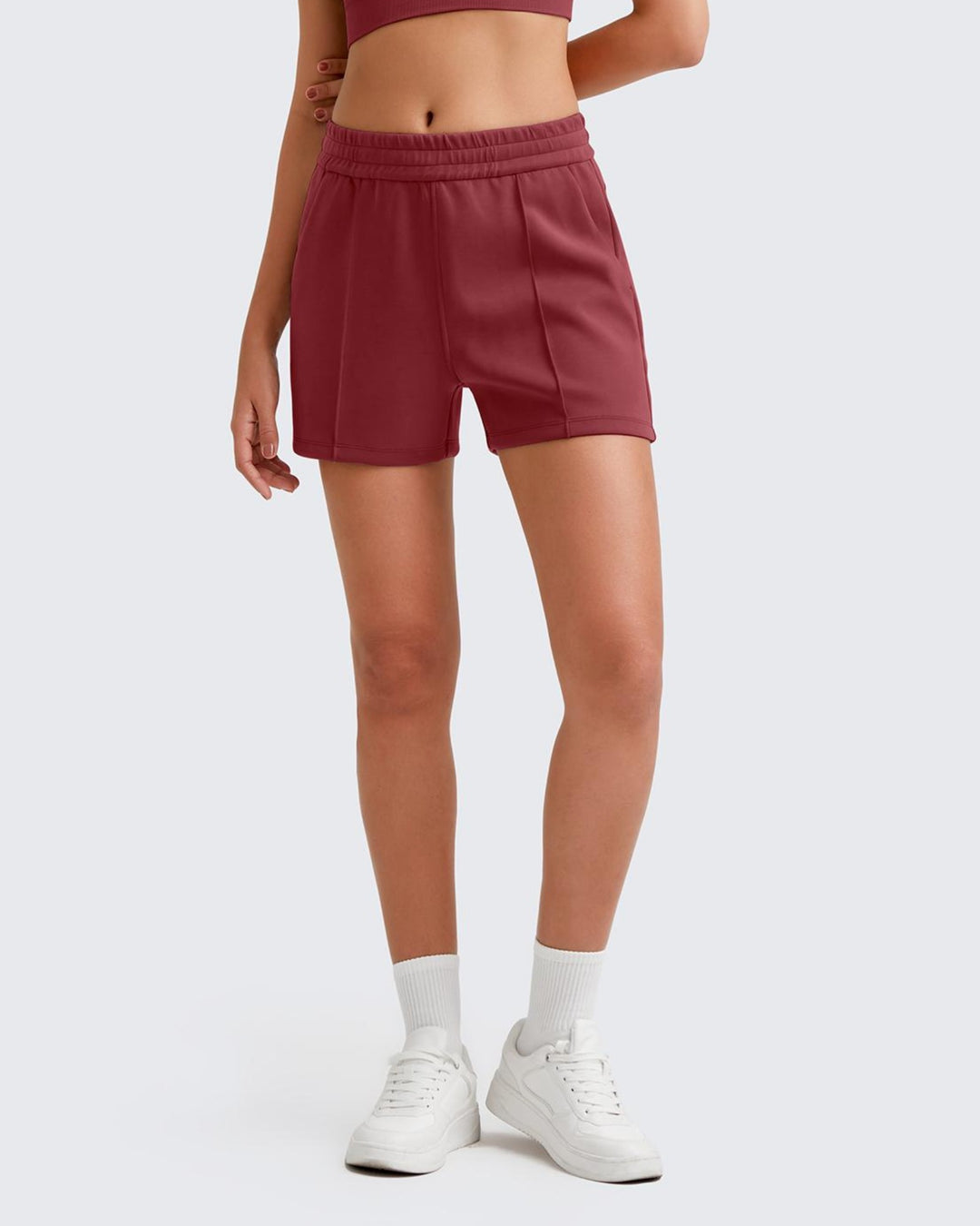 G4Free Activewear Smoofit Front Pleats Elasticity Sweat Shorts 