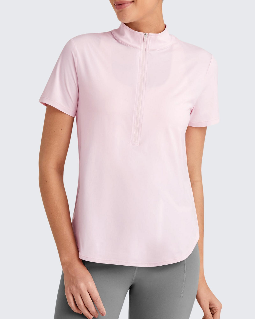 G4Free Activewear Lightbreeze UPF 50+ Half Zip Golf Short Sleeve 