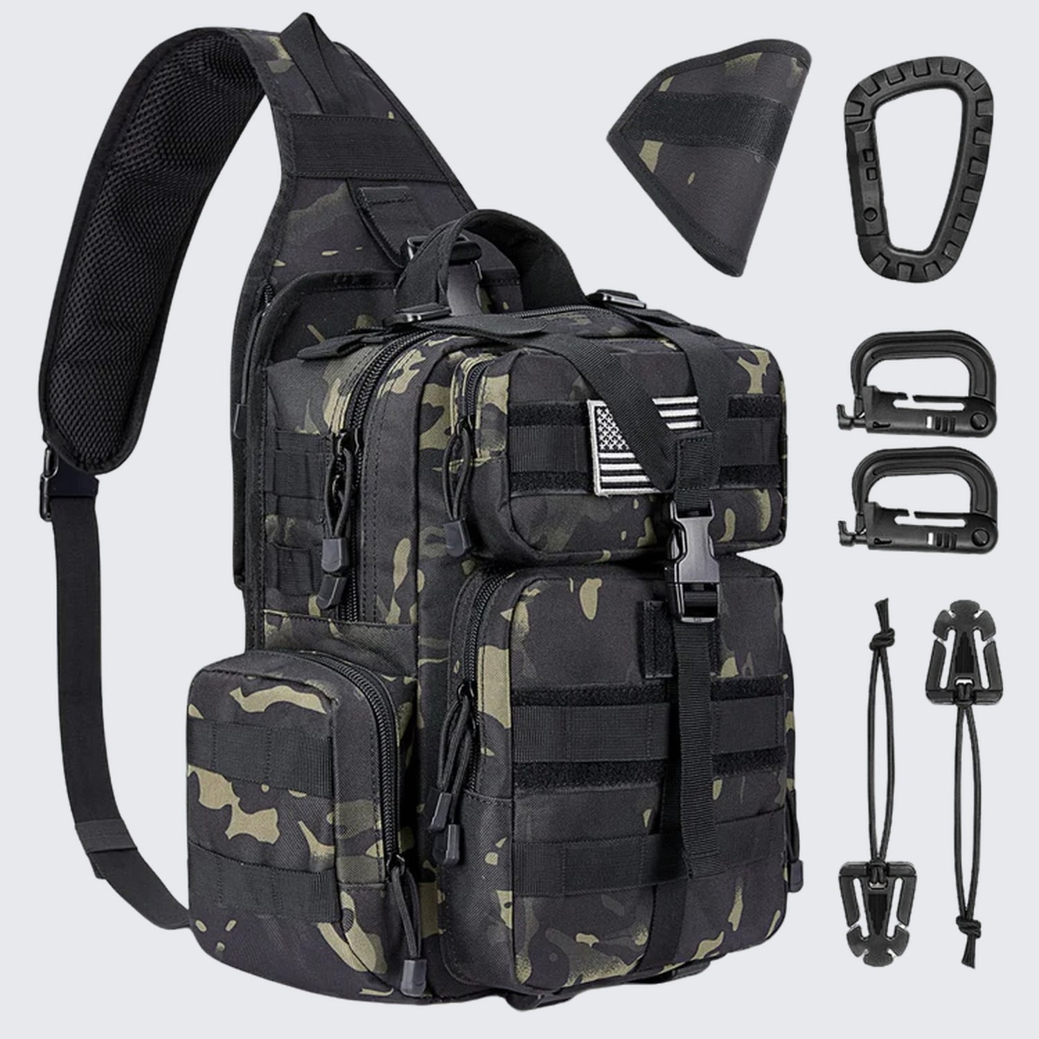 G4Free Tactical EDC Sling Bag Backpack with Pistol Holster