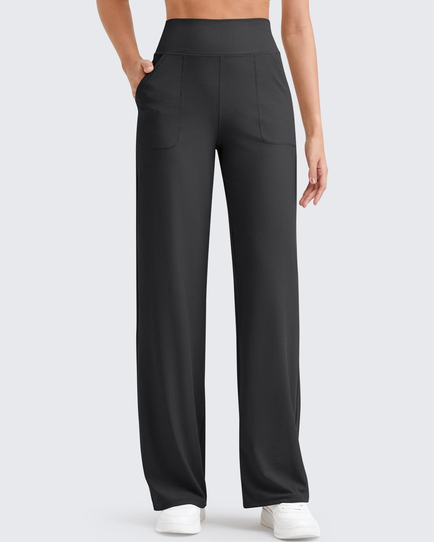 Ribbed High-Rise Seamless Work Pants