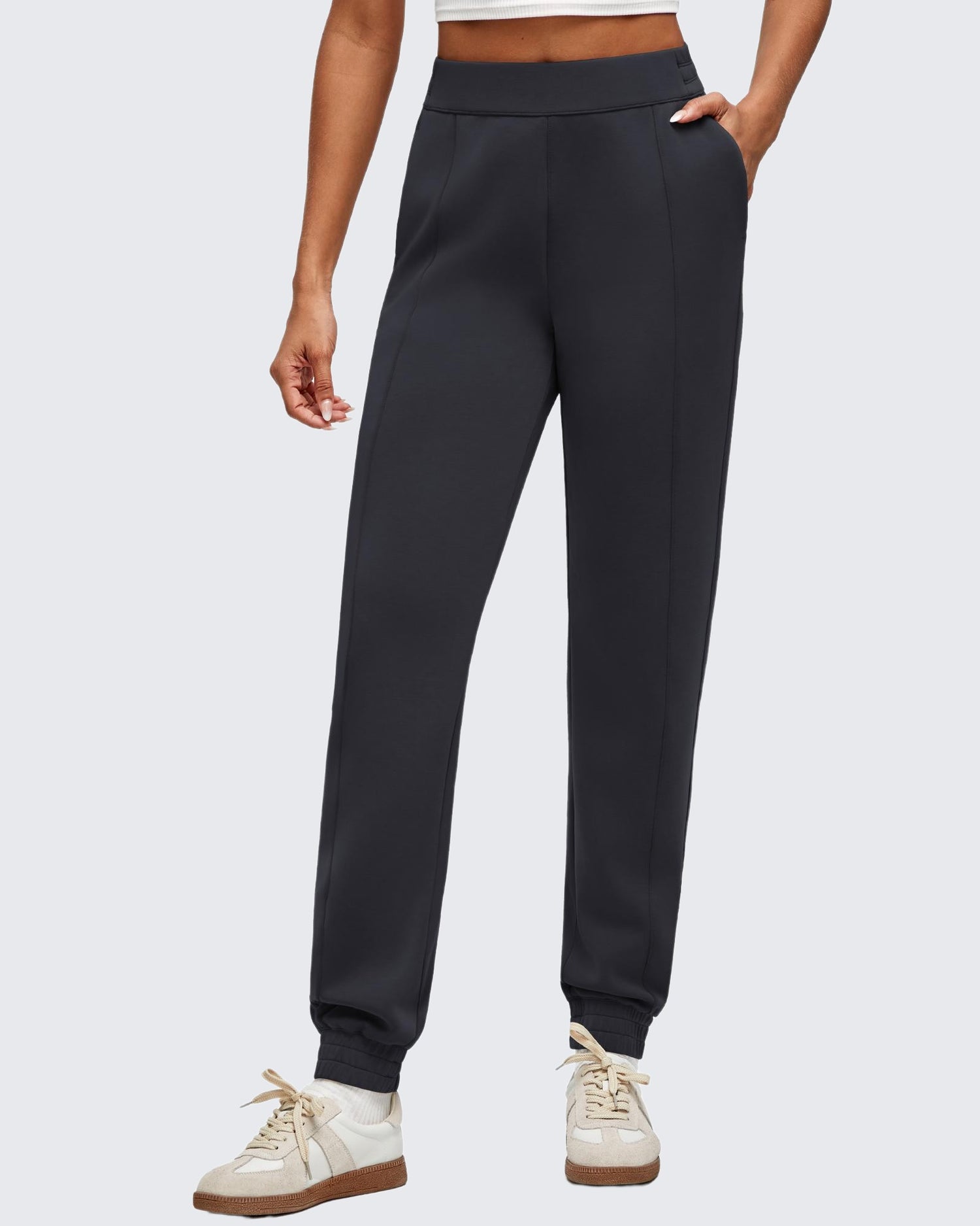 Smoofit Elastic Waist Pull Pockets Joggers Pants