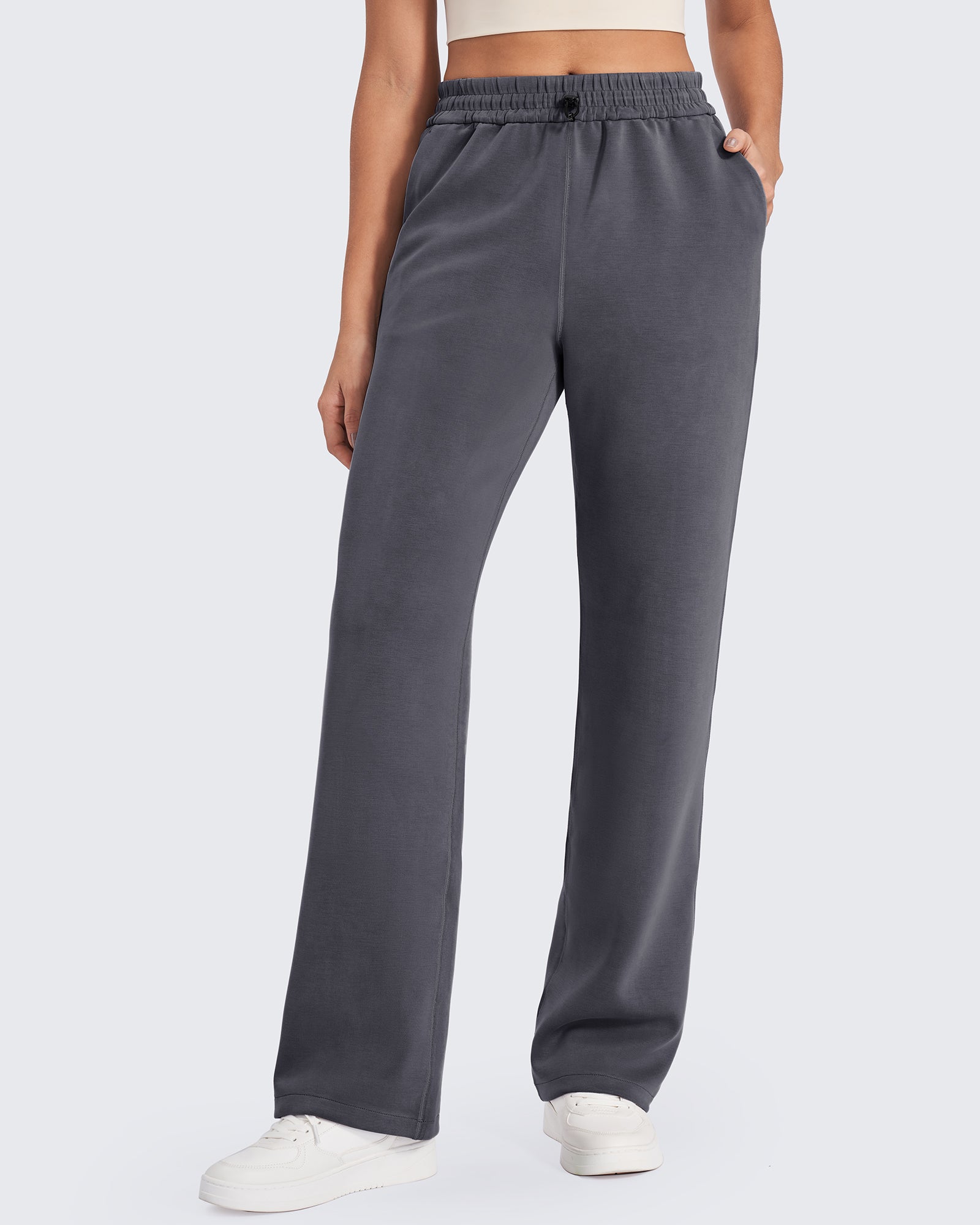 G4Free Activewear Smoofit Mid-Waist Wide Leg Sweatpants 