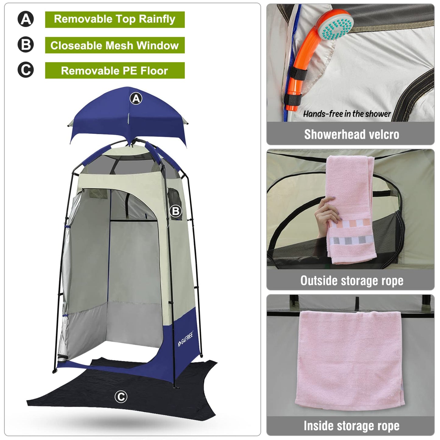 G4Free Camping Shower Tent