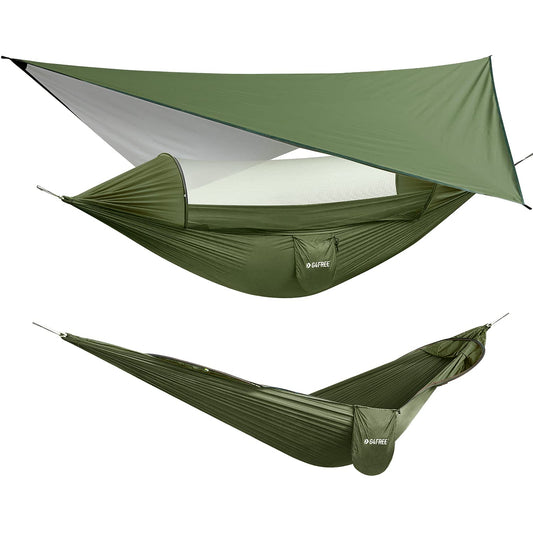 G4Free Camping Hammock with Mosquito Net and Rain Fly