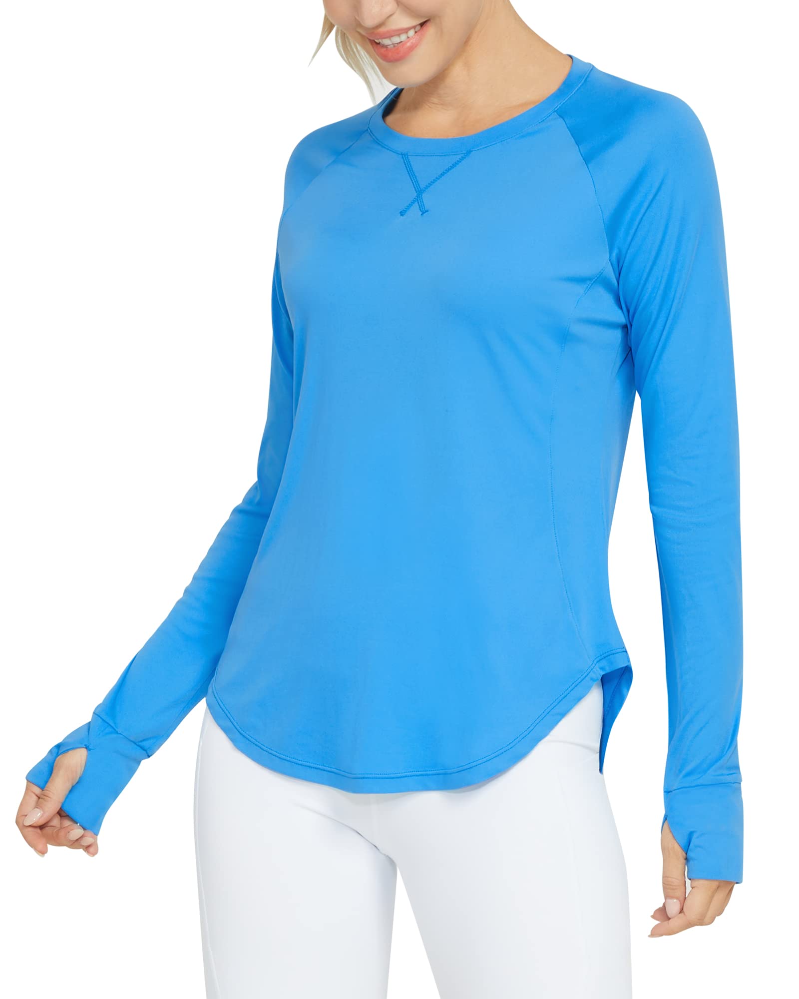 3 Pack Long Sleeve Workout Tops for Women, UPF 50+ Sun Protection