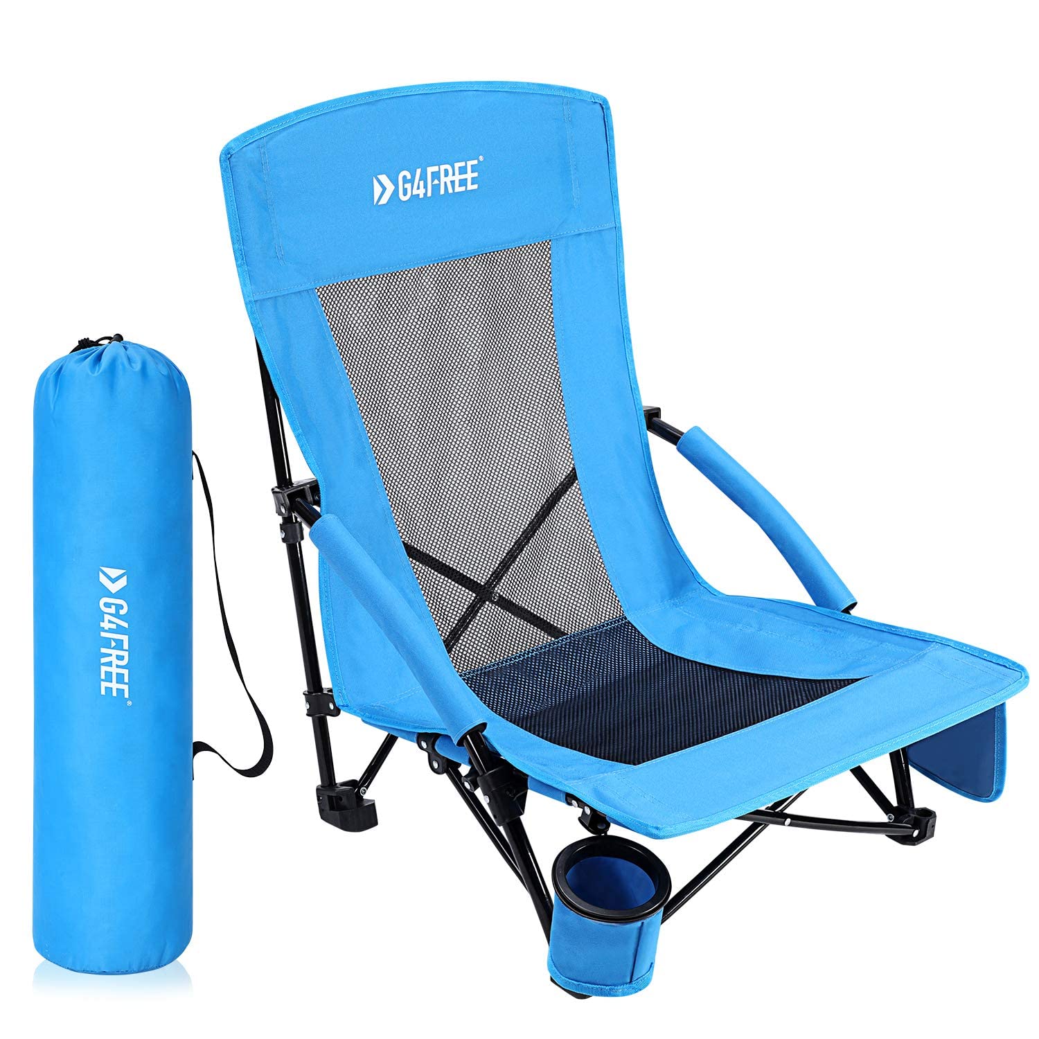 G4Free Low Sling Folding Portable Beach Chair