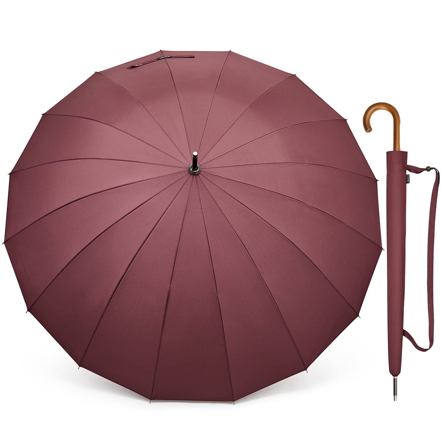 G4Free 54 Inch 16 Ribs Large Windproof Umbrella for 2 Persons