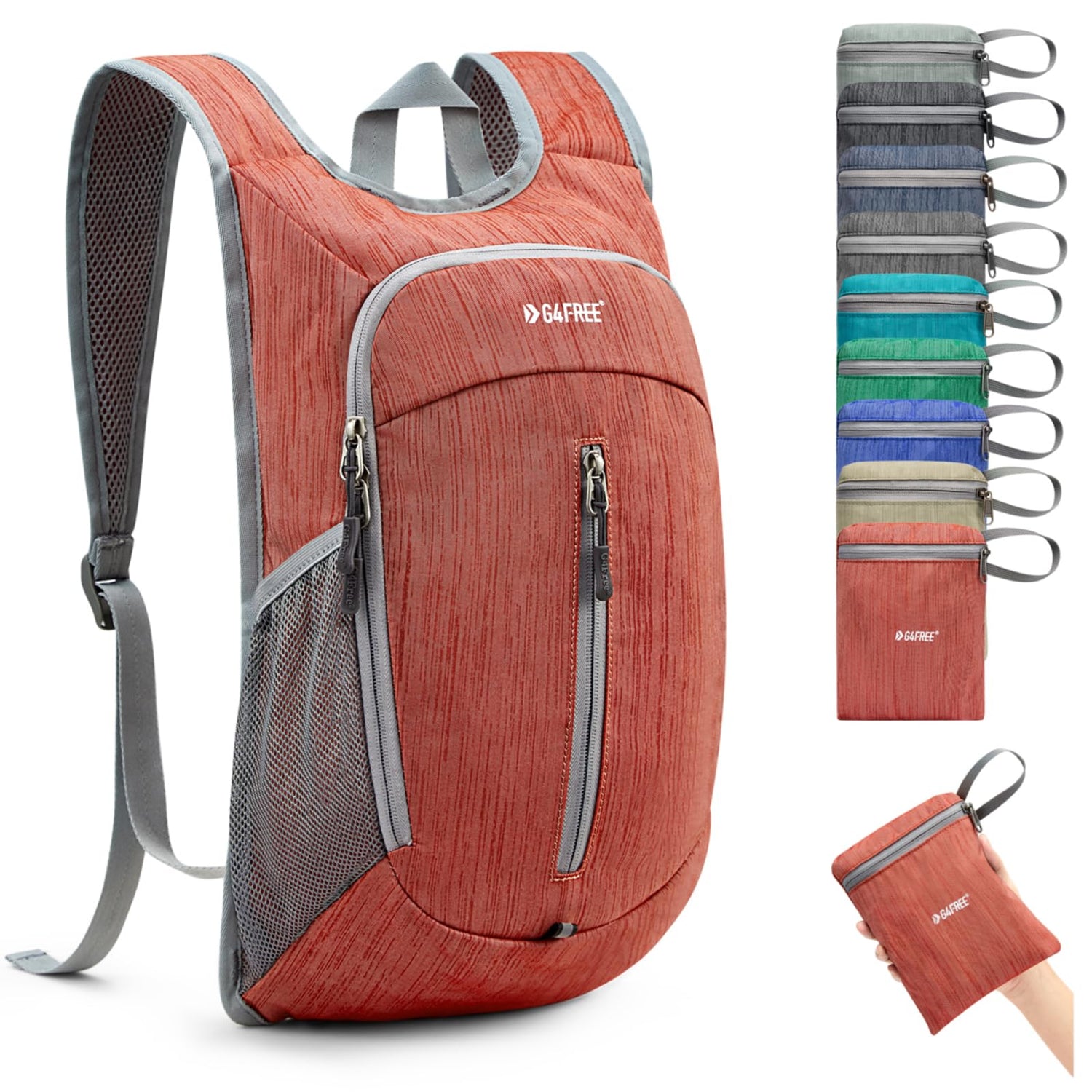 G4Free Activewear - G4Free 10L Small Travel Hiking Daypack -TN22B157E-TN22B157A-TN22B157G-TN22B157B-TN22B157J