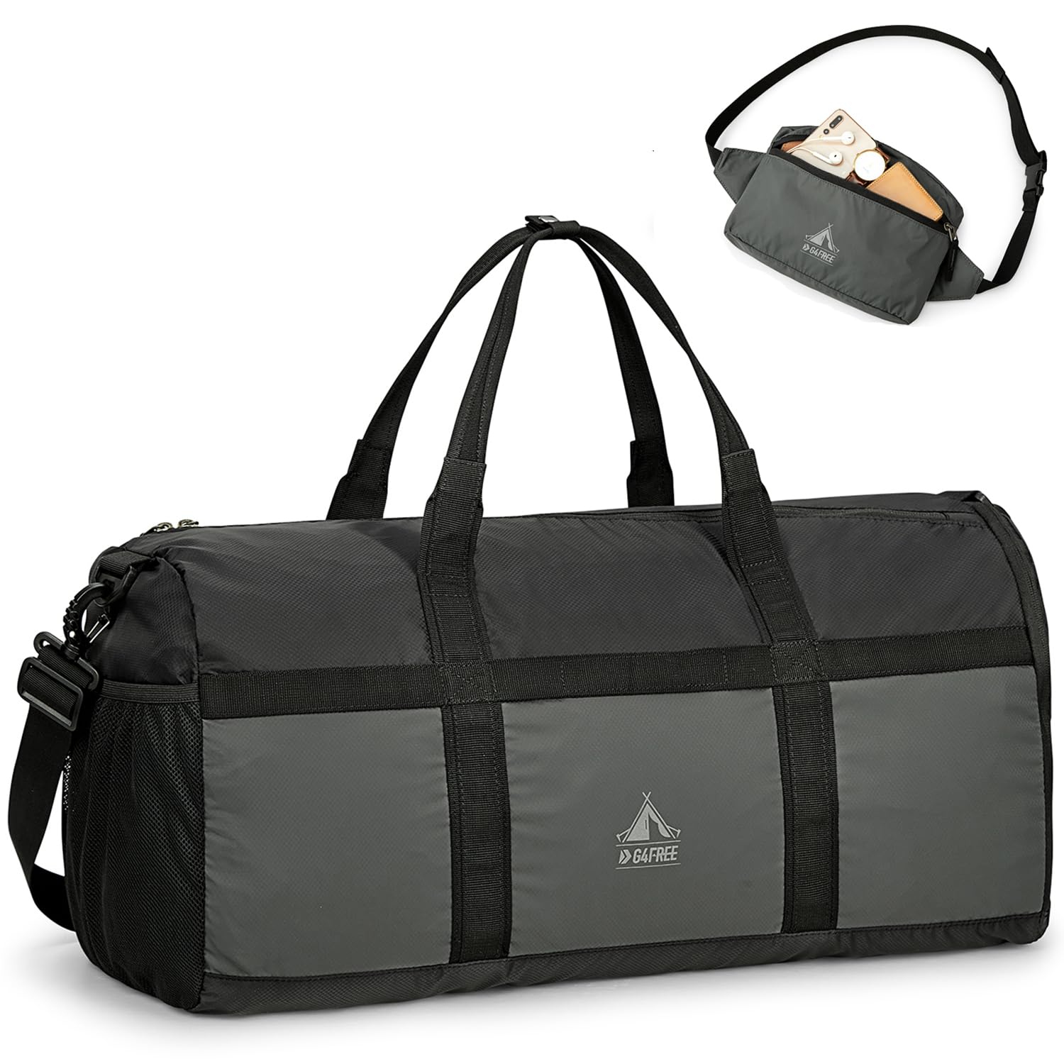 G4Free Gym Duffel Bag with Wet Pocket Shoes Compartment