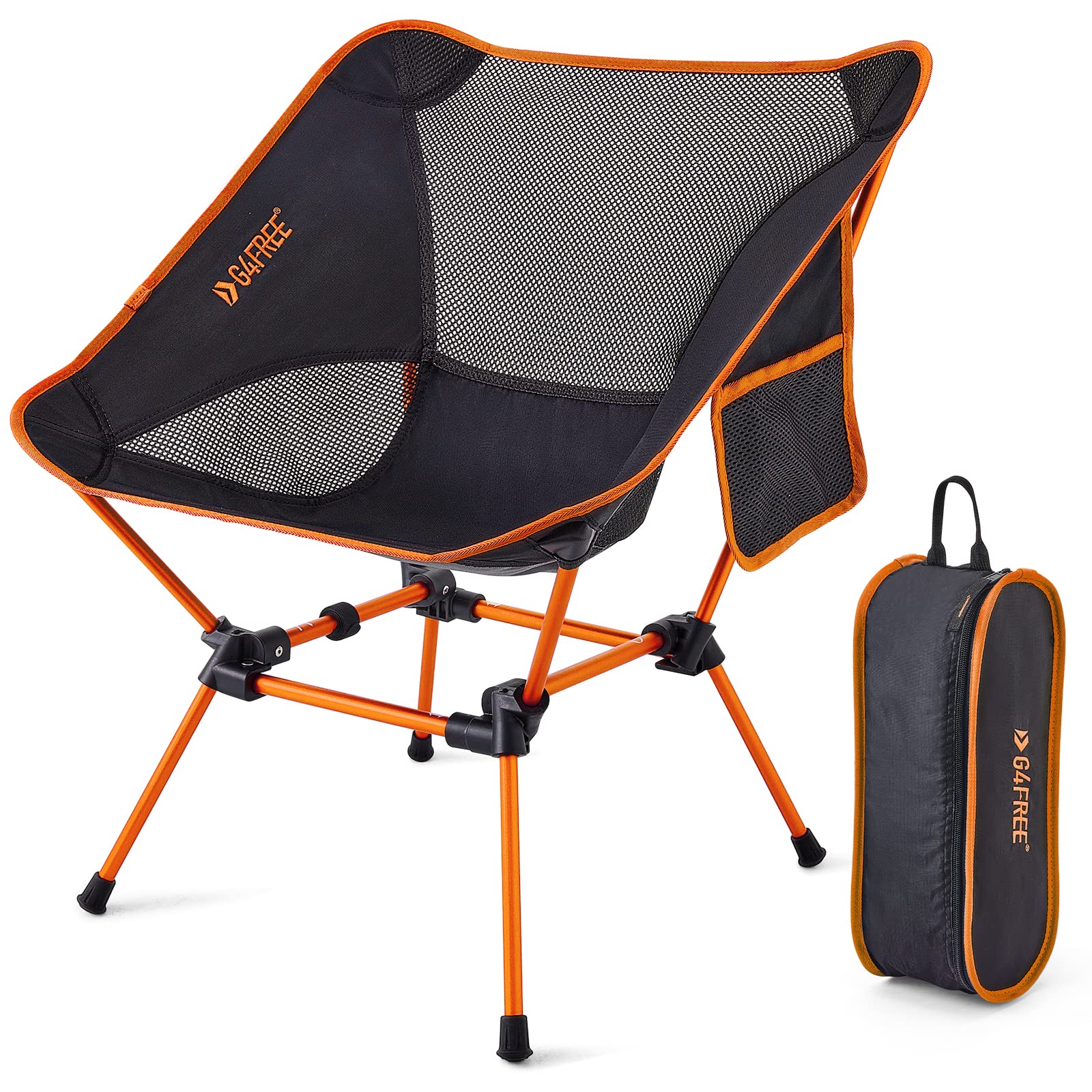 G4Free Low Beach Camping Folding Chair with Armrests, Ultralight  Backpacking Chair with Cup Holder, for Camping Concert Lawn with Carry Bag  (Black) : : Sports & Outdoors