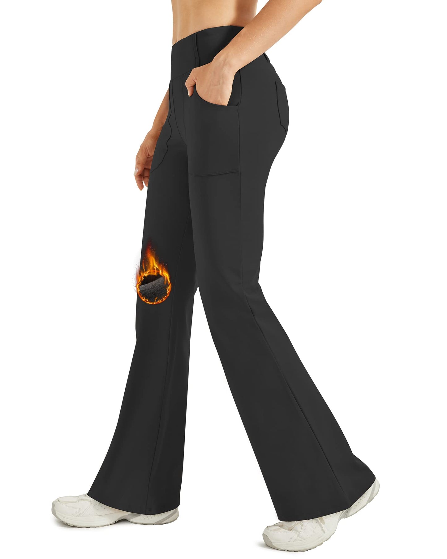 Fleece Lined Work Bootcut Yoga Pants