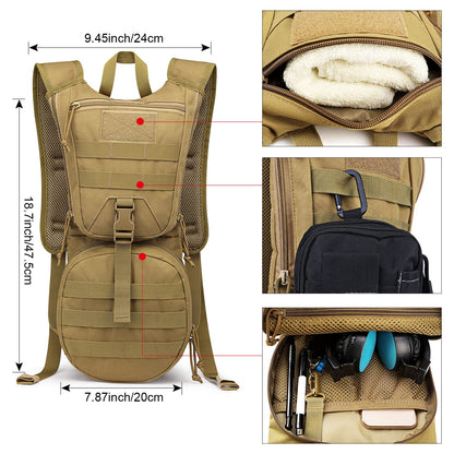 G4Free Military Tactical Hydration Backpack with 3L Upgraded Bladder