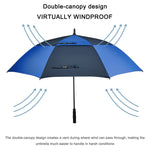 G4Free Automatic Open Golf Umbrella Double Canopy Vented Sti