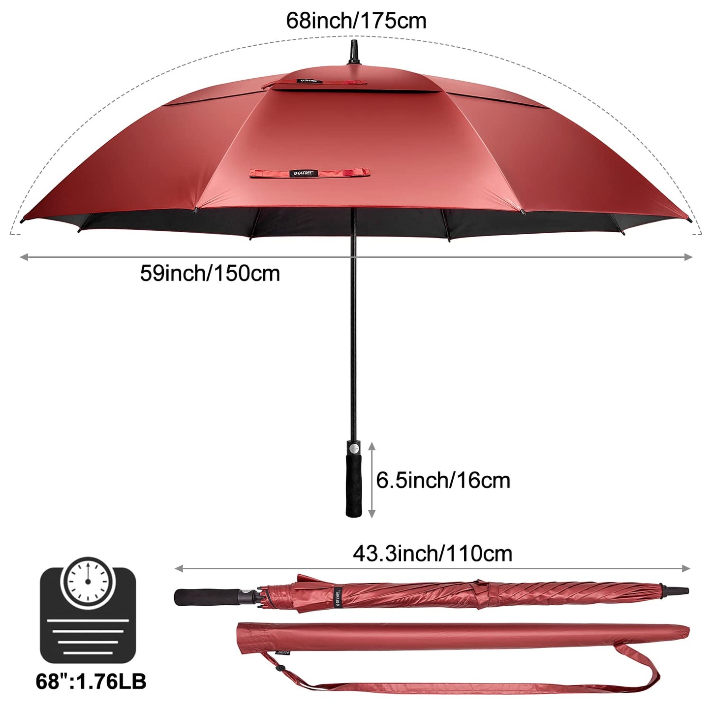 G4Free UV Protection Windproof Sun Rain Umbrellas