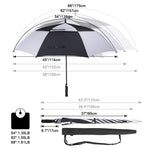 G4Free Automatic Open Golf Umbrella Double Canopy Vented Sti