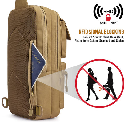 G4Free RFID Blocking  EDC Tactical Chest Bag