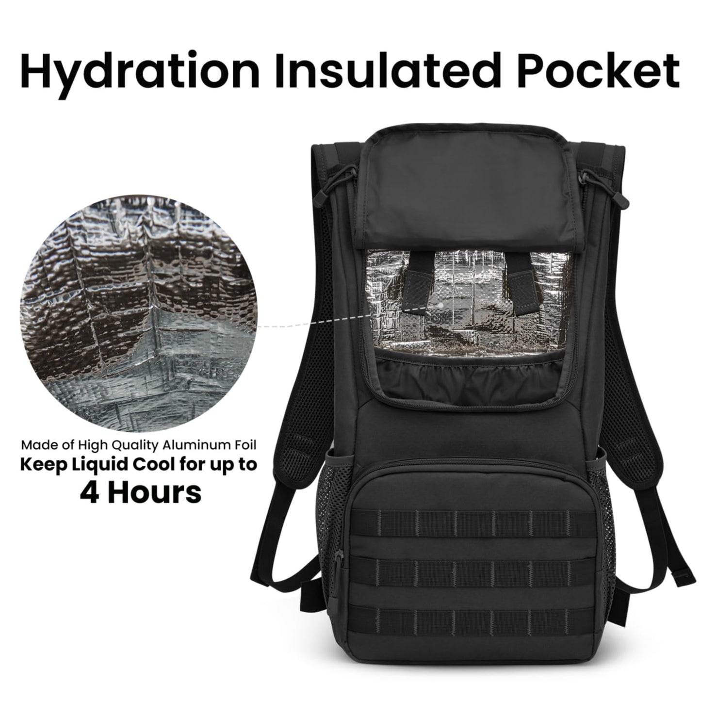 G4Free Molle Hydration Pack Military Insulated Backpack with 2L Bladder