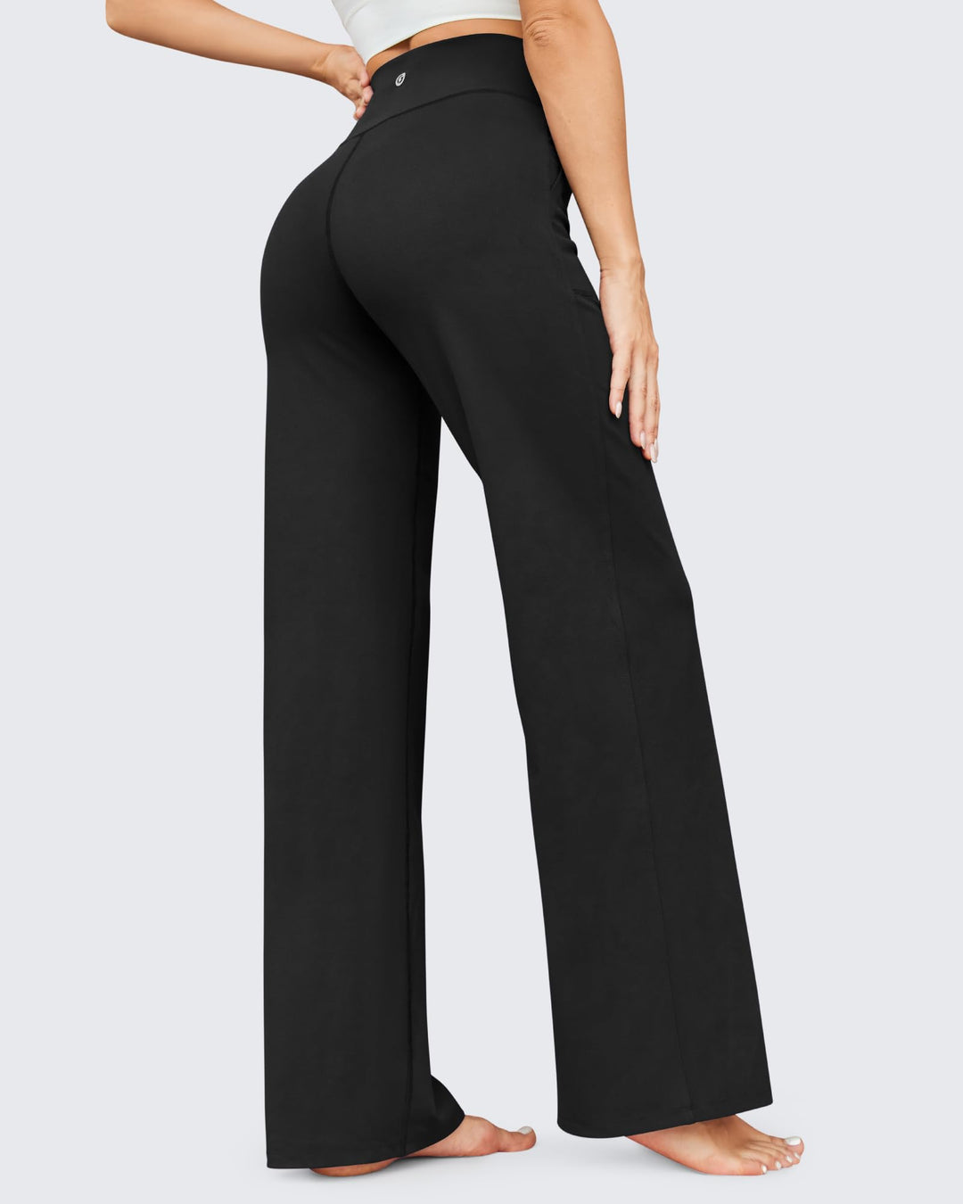 G4Free Activewear Business Casual High-Waist Wide Leg Pants 33 