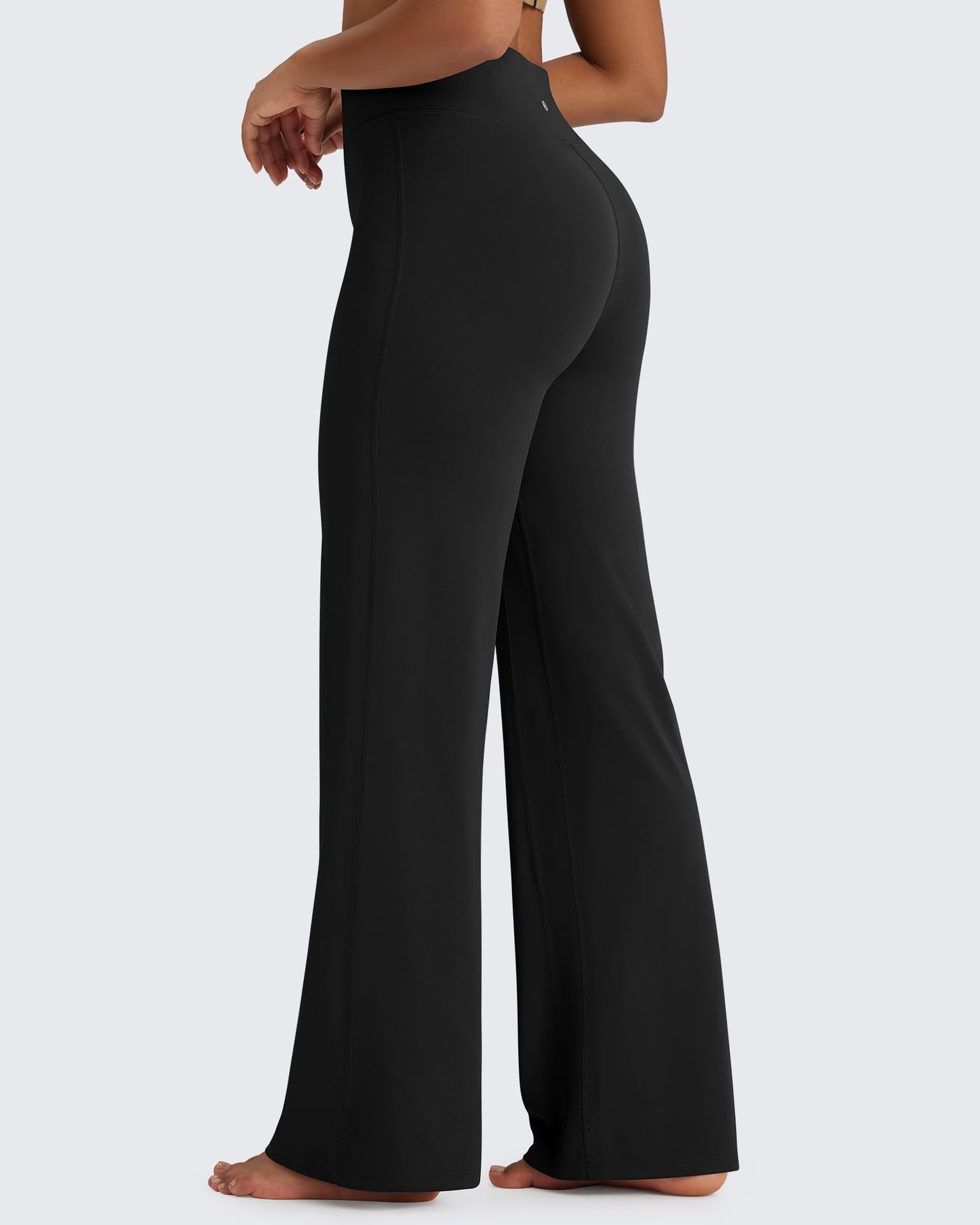 BareFeel Yoga Pants:High Waisted Wide Leg