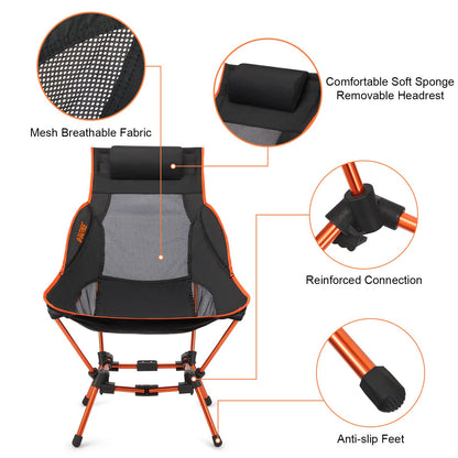 G4Free High Back Lightweight Camping Chair