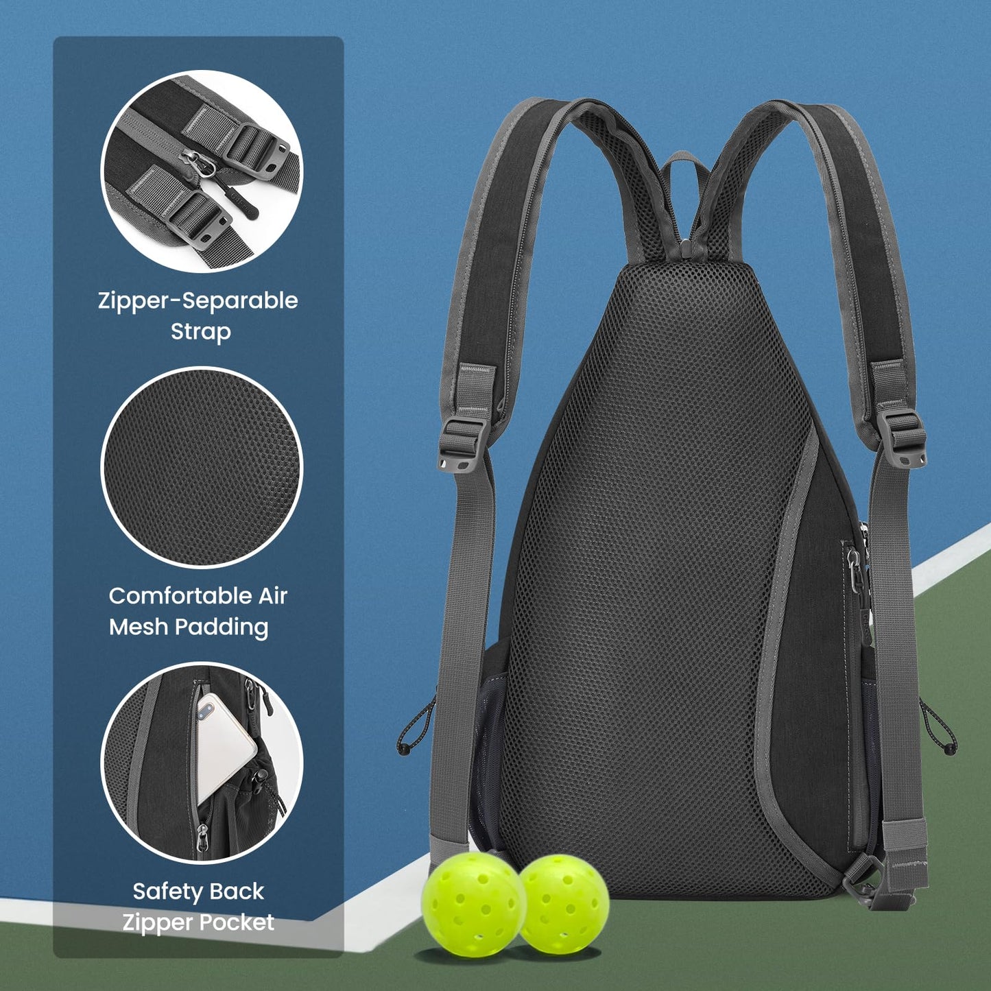 G4Free Pickleball Bag with Adjustable Strap