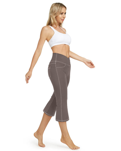 G4Free Capri Pants for Women Cross Waist Bootcut Yoga Pants