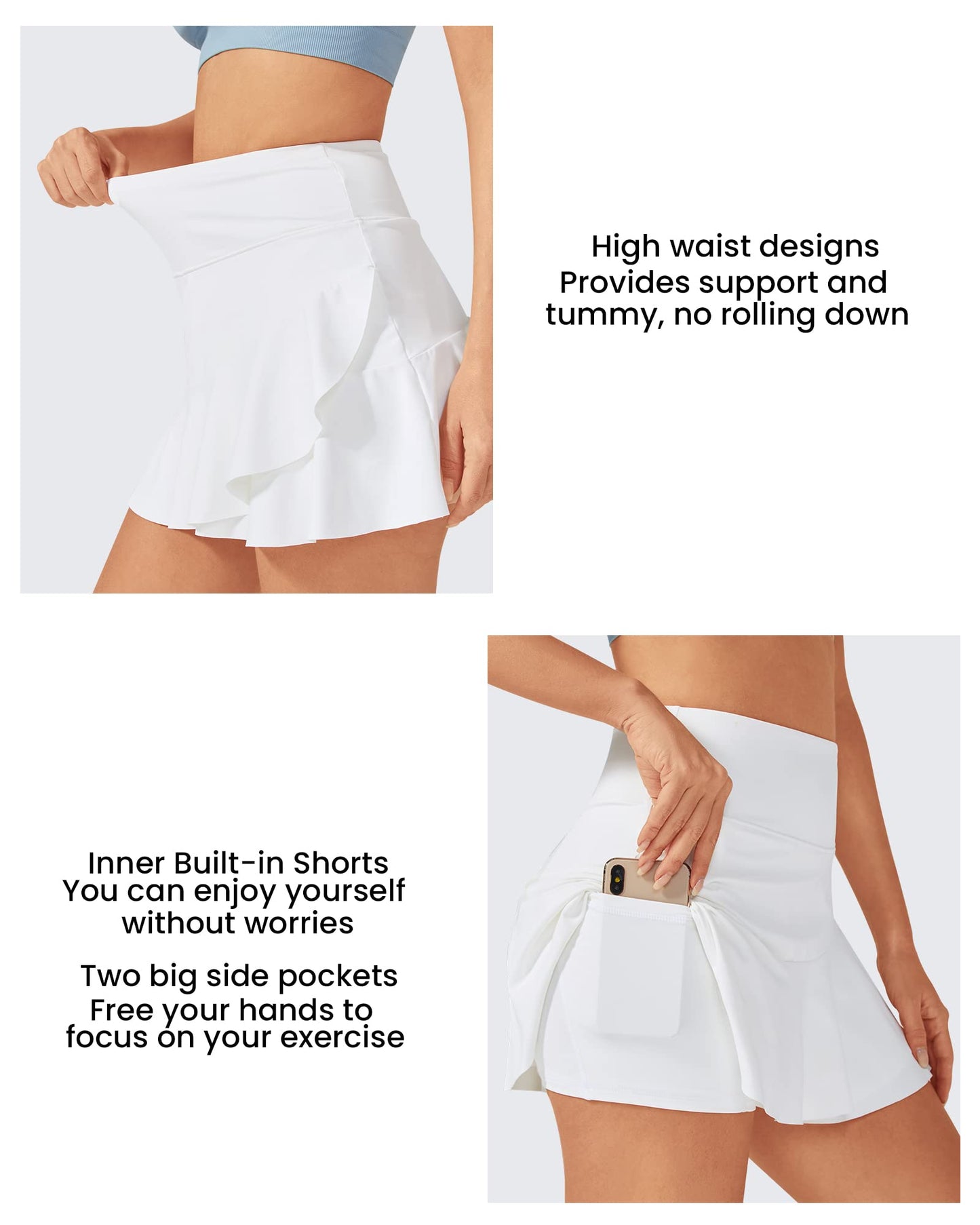 G4Free Tennis Skirts for Women with Pockets