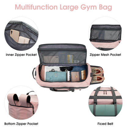 G4Free 45L Duffle Gym Bag for Women Men