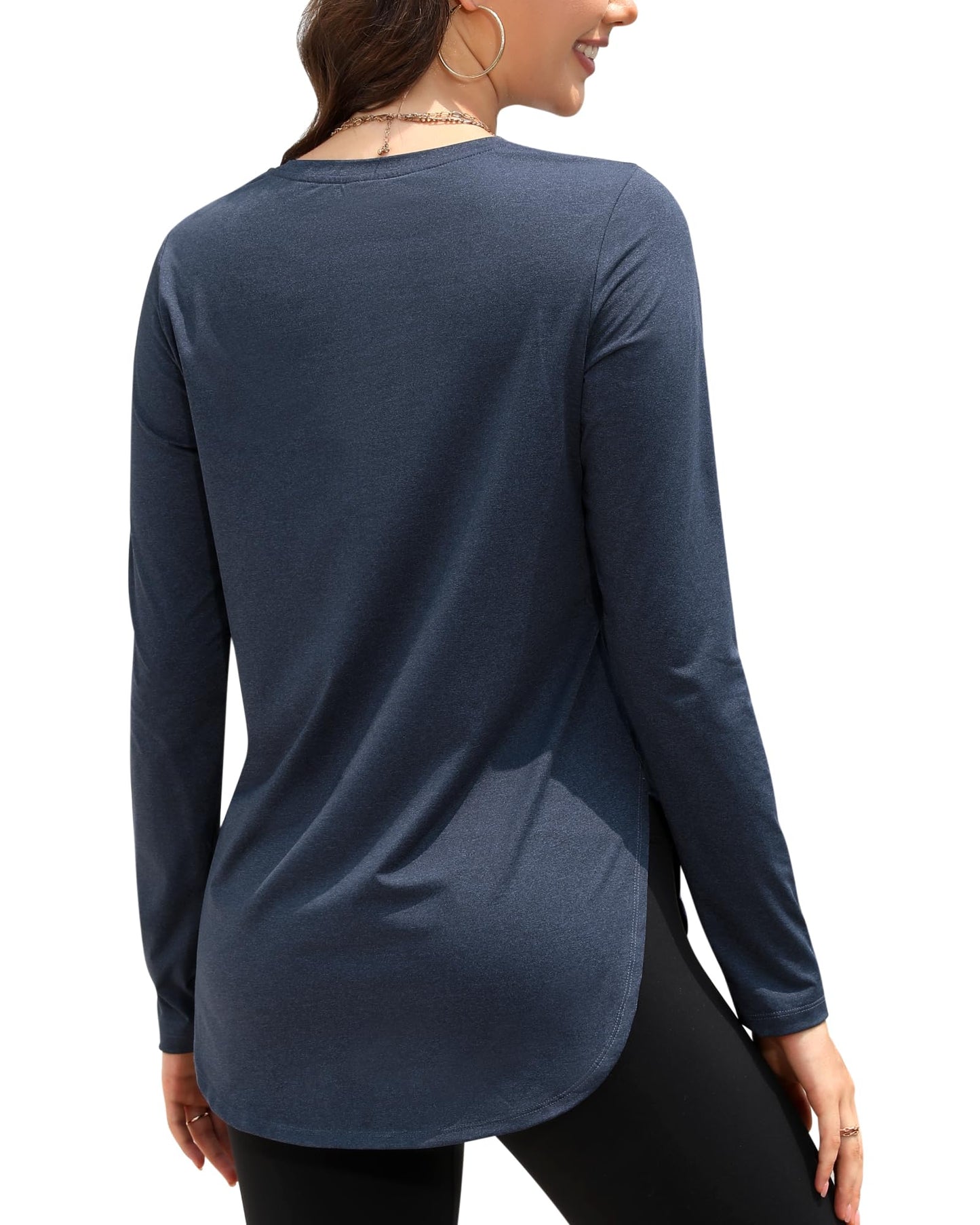 Sun Scoop Neck Long Sleeve UV Tunic Shirts