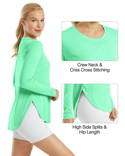 G4Free Women's UPF 50+ UV Slim Long Sleeve Workout Sun Shirt