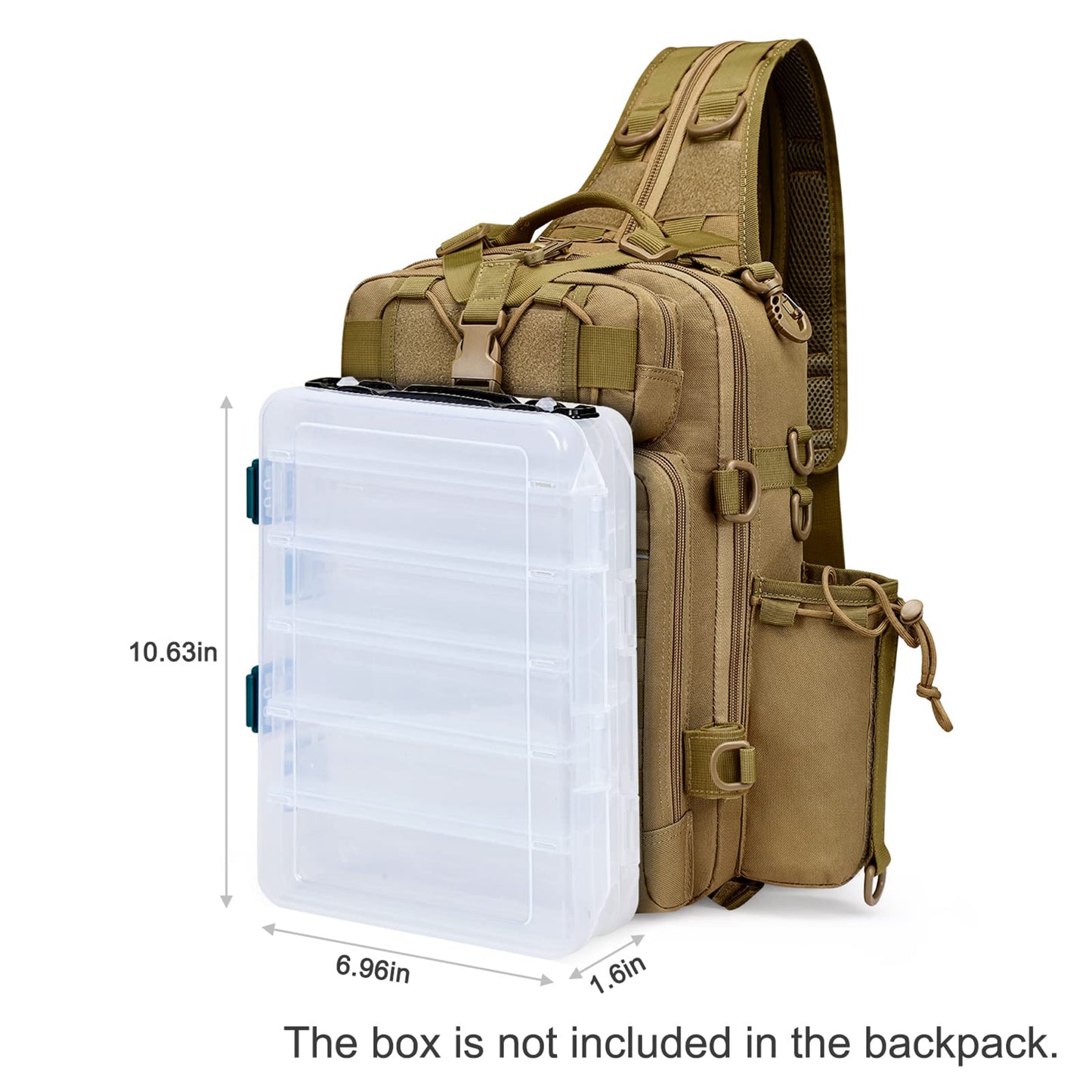 G4Free Fishing Tackle Storage Bag Outdoor Shoulder Backpack with Rod Holder