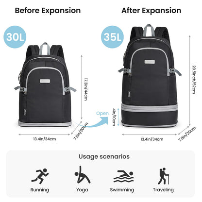 G4Free Gym Backpack For Women with Shoes Compartment & Wet Pocket