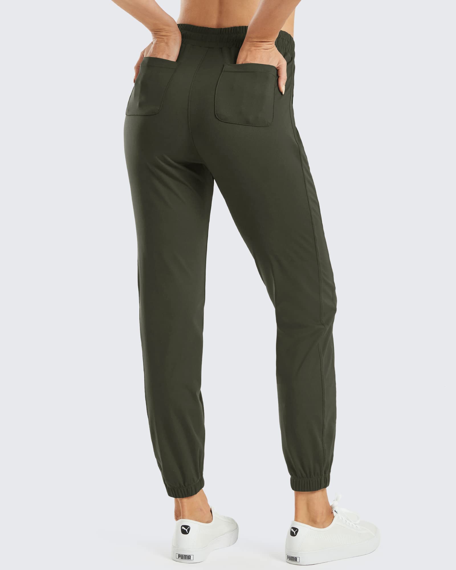 G4Free Womens Golf Pants Tapered Joggers with 4 Pockets Stretch