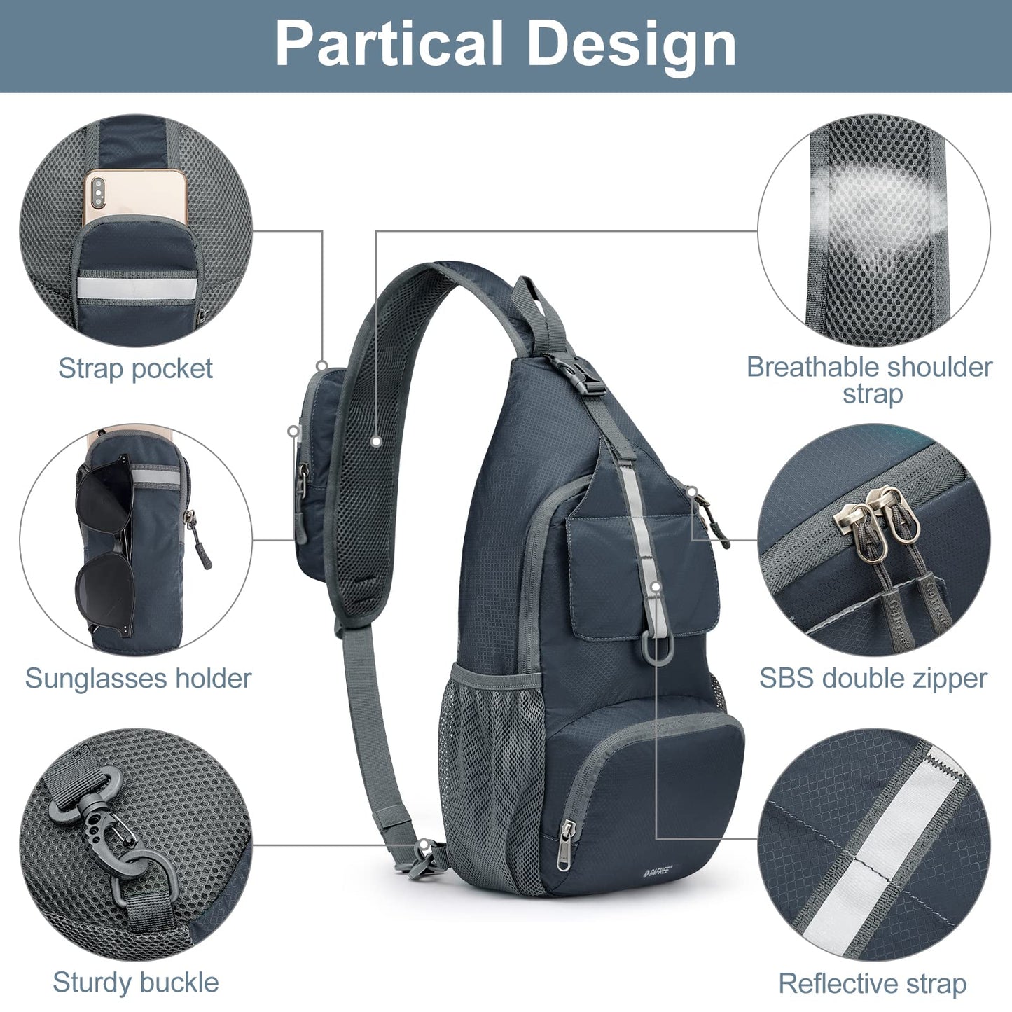 G4Free Packable Crossbody Sling Backpack