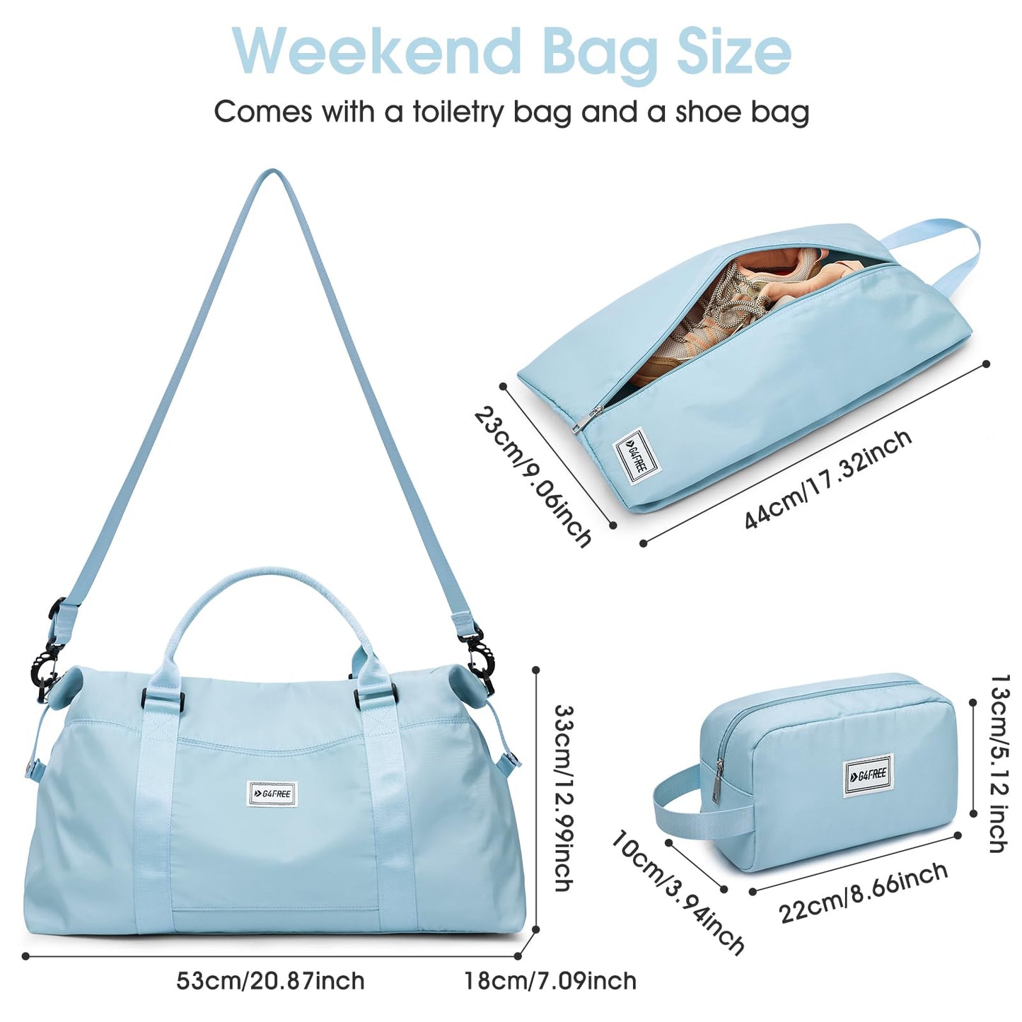 G4Free Waterproof Travel Tote Bag for Women
