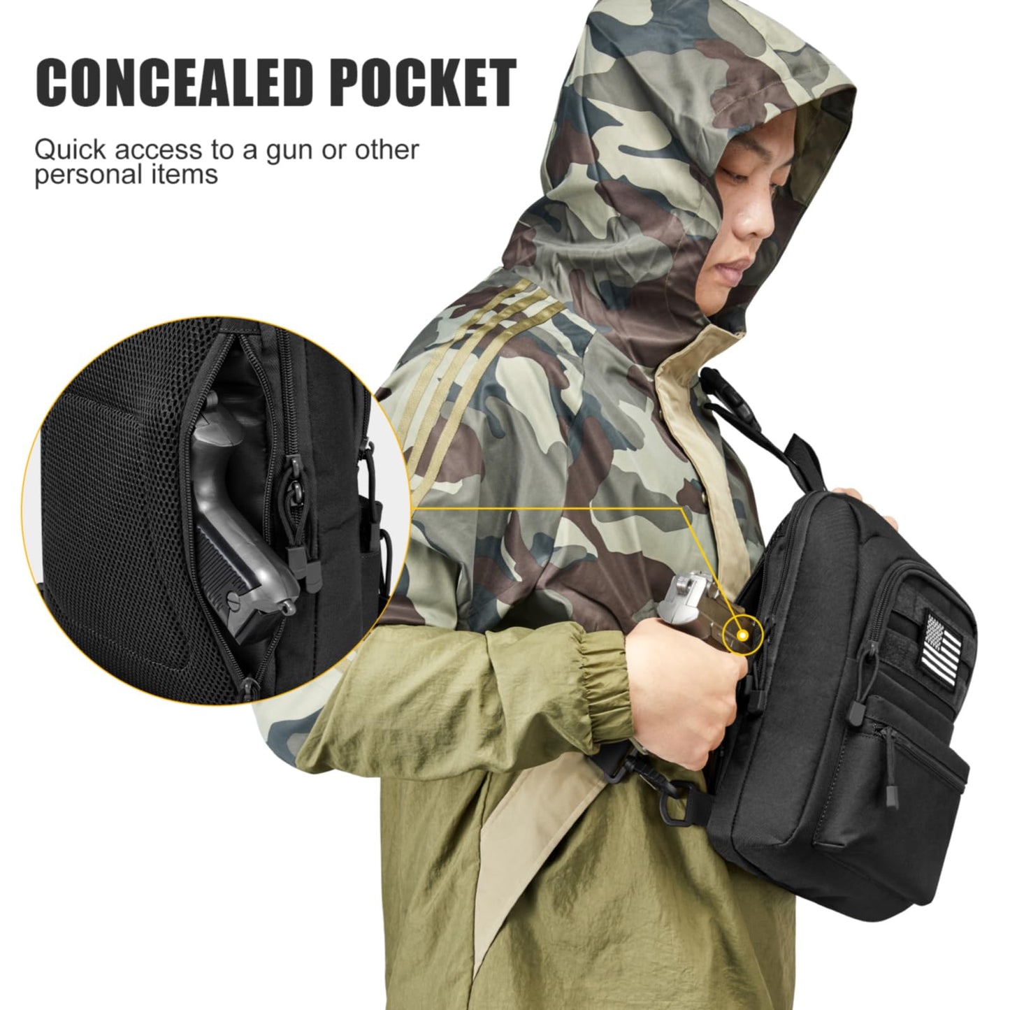 G4Free Tactical Military Rover Shoulder Sling Pack