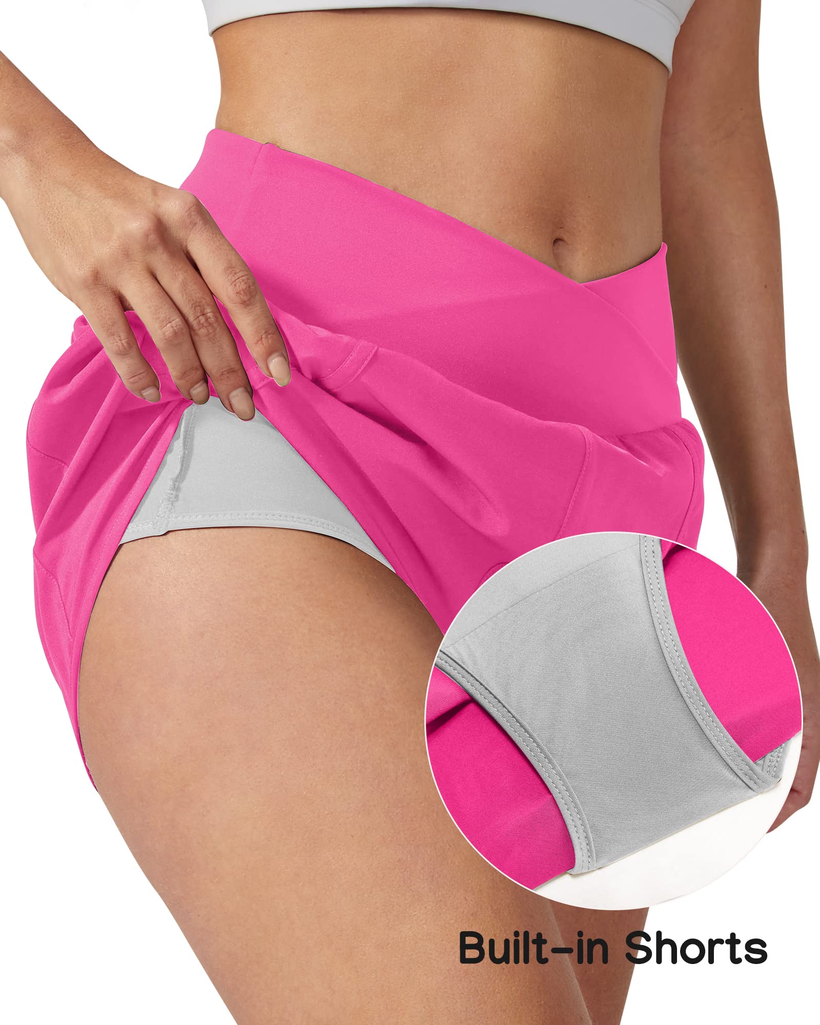 G4Free Womens Running Shorts with Zipper Pockets