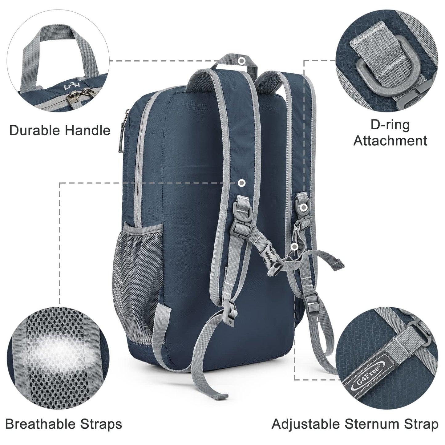 G4Free 16L Lightweight Hiking Daypack Packable