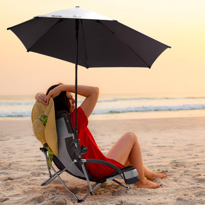 G4Free Beach Chair with UPF 50+ Adjustable Beach Umbrella