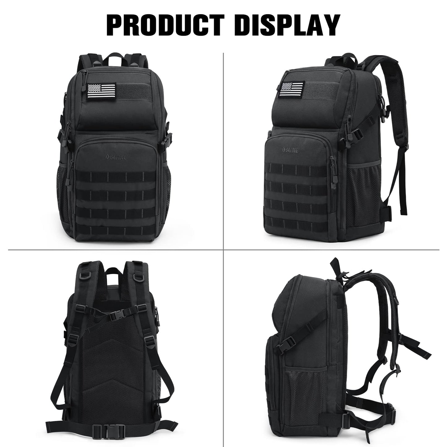 G4Free 35L Military Tactical Backpack Survival Molle Pack