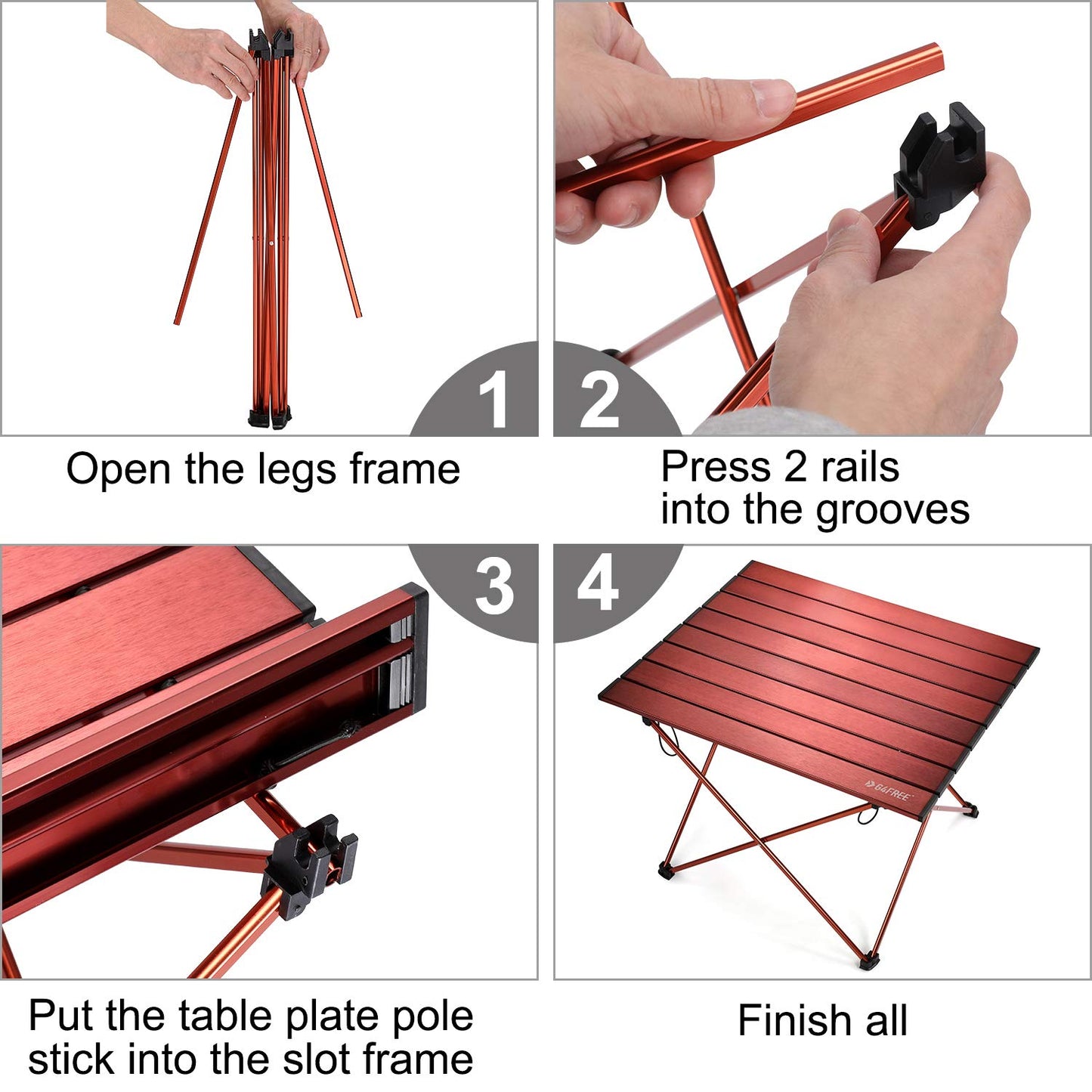 G4Free Portable Camping Table Folding Ultralight Camp Table