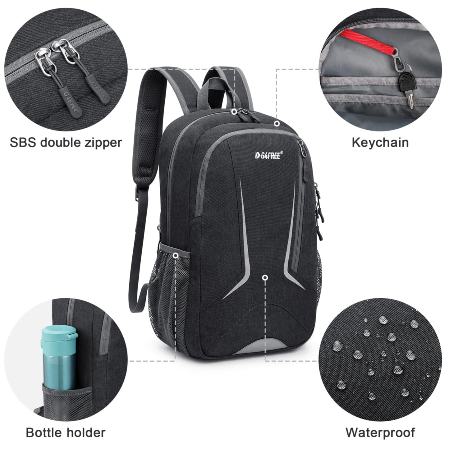 G4Free 16L Small Hiking Backpack