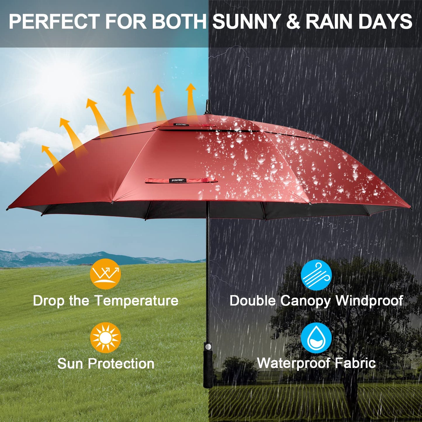 G4Free UV Protection Windproof Sun Rain Umbrellas