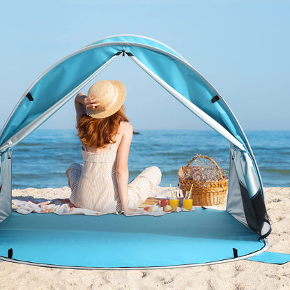 G4Free 3-4 Persons Pop Up Beach Tent